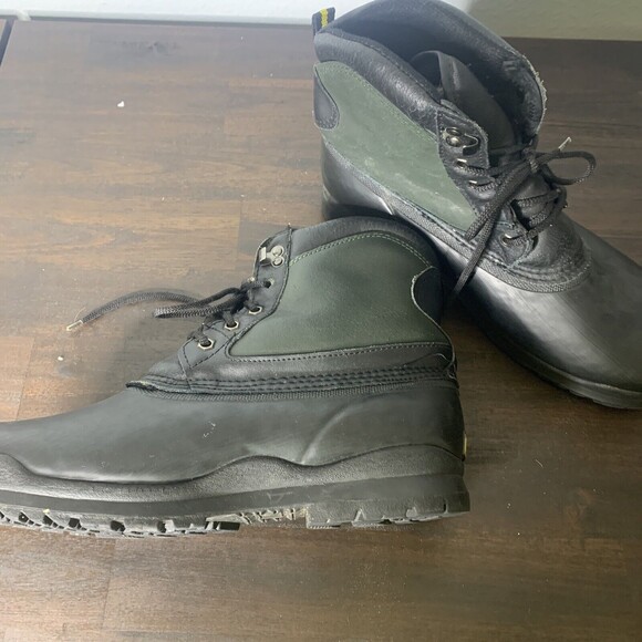 Greatland Mens Sz 12 Black Waterproof Thermolite Snow Boots - Vintage - Picture 3 of 12